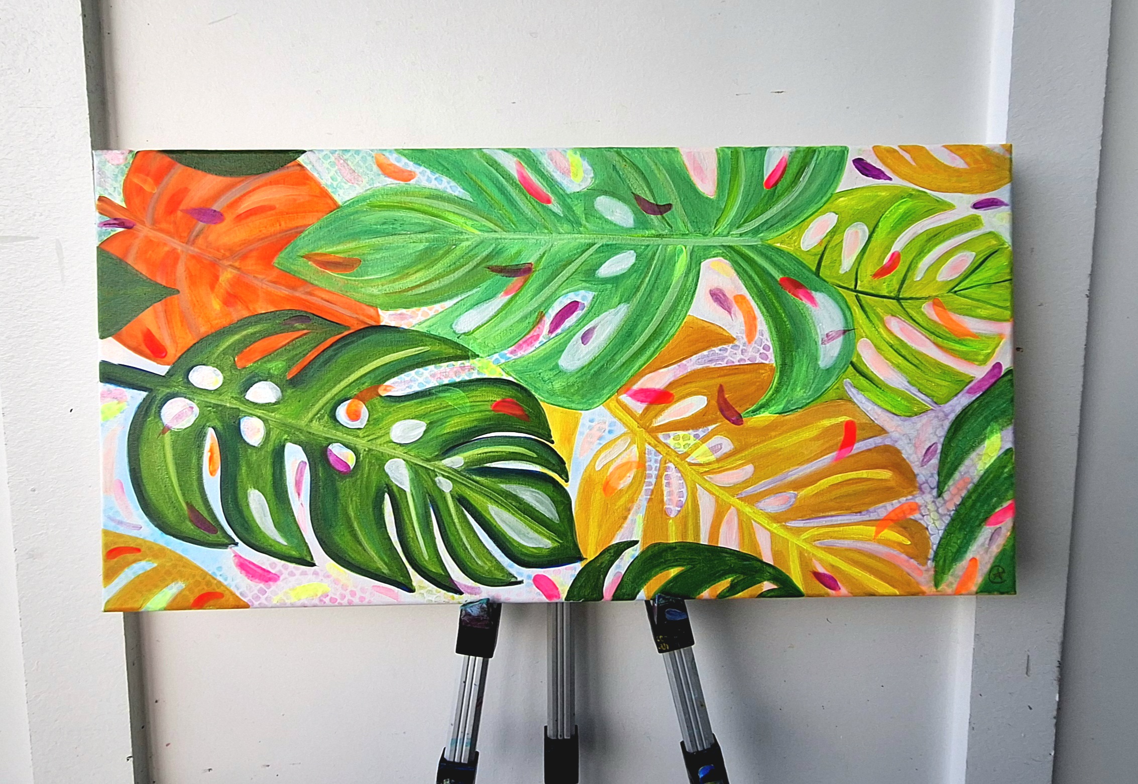Tropical Leaf Canvas Painting