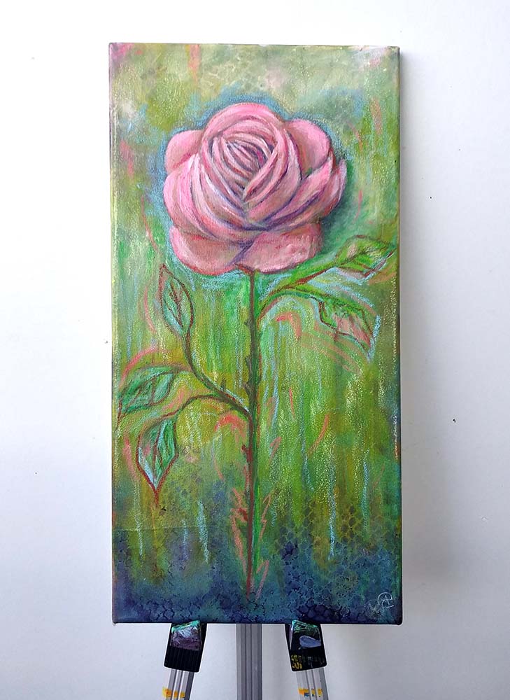 Pink Rose Painting 