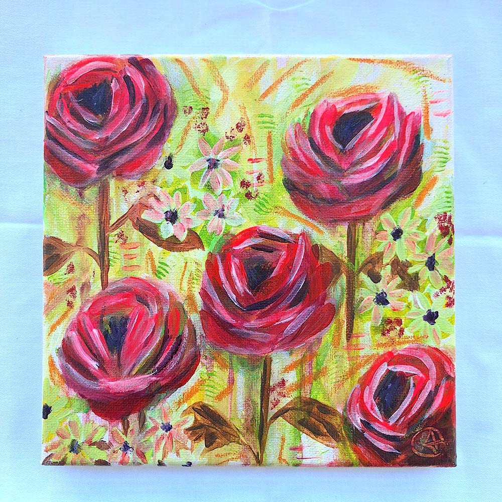 Funky Flowers  by Eileen A Art