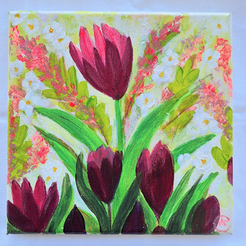 Funky Flowers  by Eileen A Art