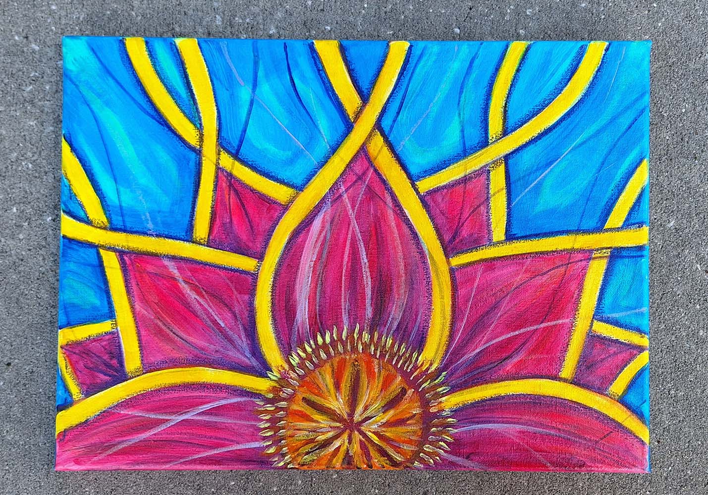 Abstract Flower Painting