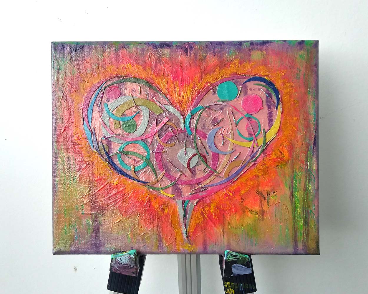 Abstract Heart Painting