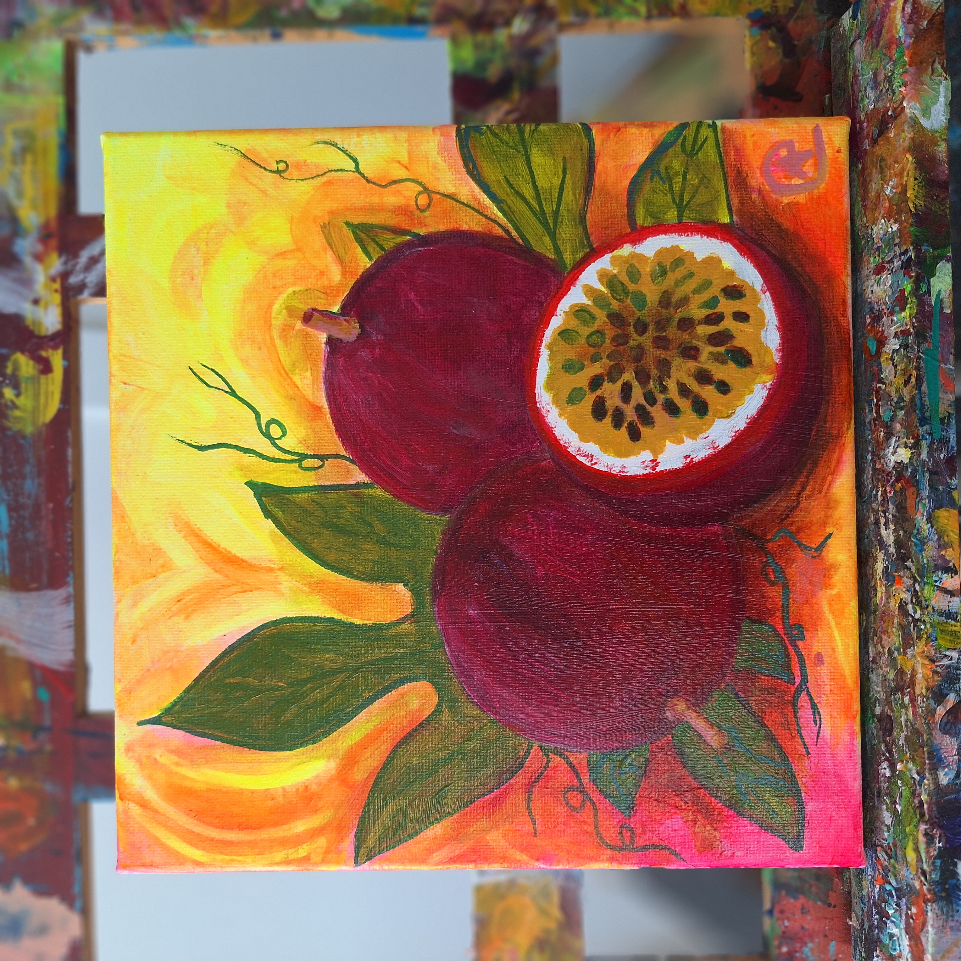 Passion Fruit Art Painting