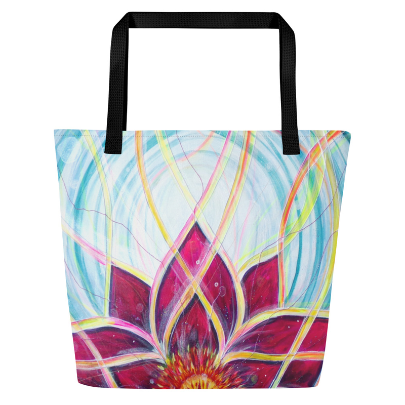Large Tote Bag-Lotus Flower-16"x20"