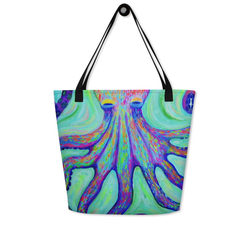 Large Tote Bag-Octopus-16"x20"