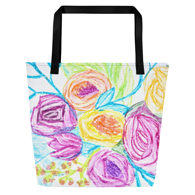 Floral pattern Large Tote Bag-Gifts