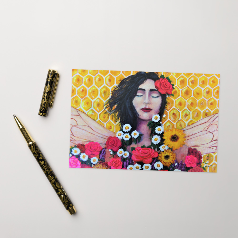 Art Greeting card - Queen Bee - 4"X6"
