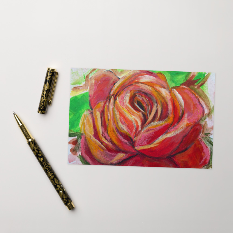Greeting card - Red rose