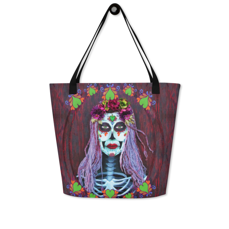 All-Over Print X Large Tote Bag with Pocket