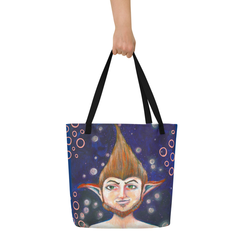  Large Tote Bag -Gnome- 16"x20"