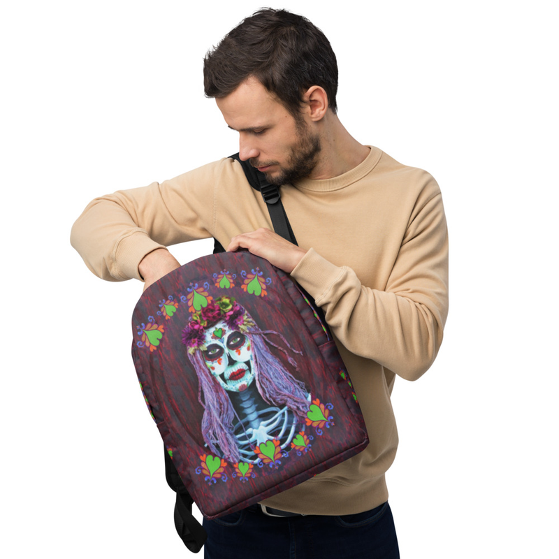 Minimalist Backpack Catrina print