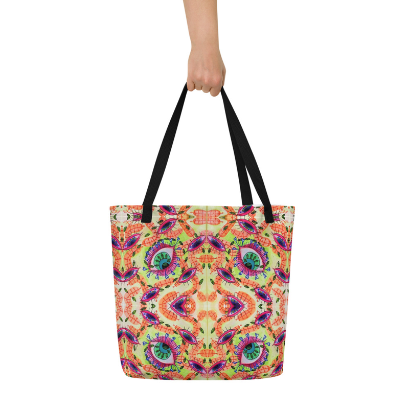 Tote bag eyes pattern