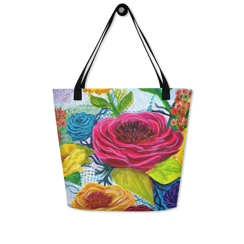 Large Tote Bag- Roses