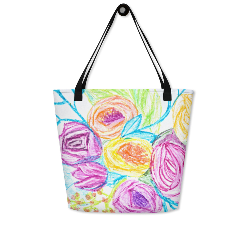 Large Tote-Floral pattern-Bag-16"x20"