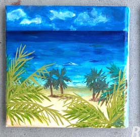Cancun Beach Triptych Canvas Art