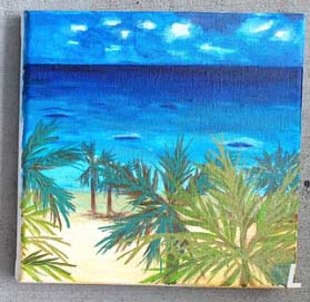 Cancun Beach Triptych Canvas Art