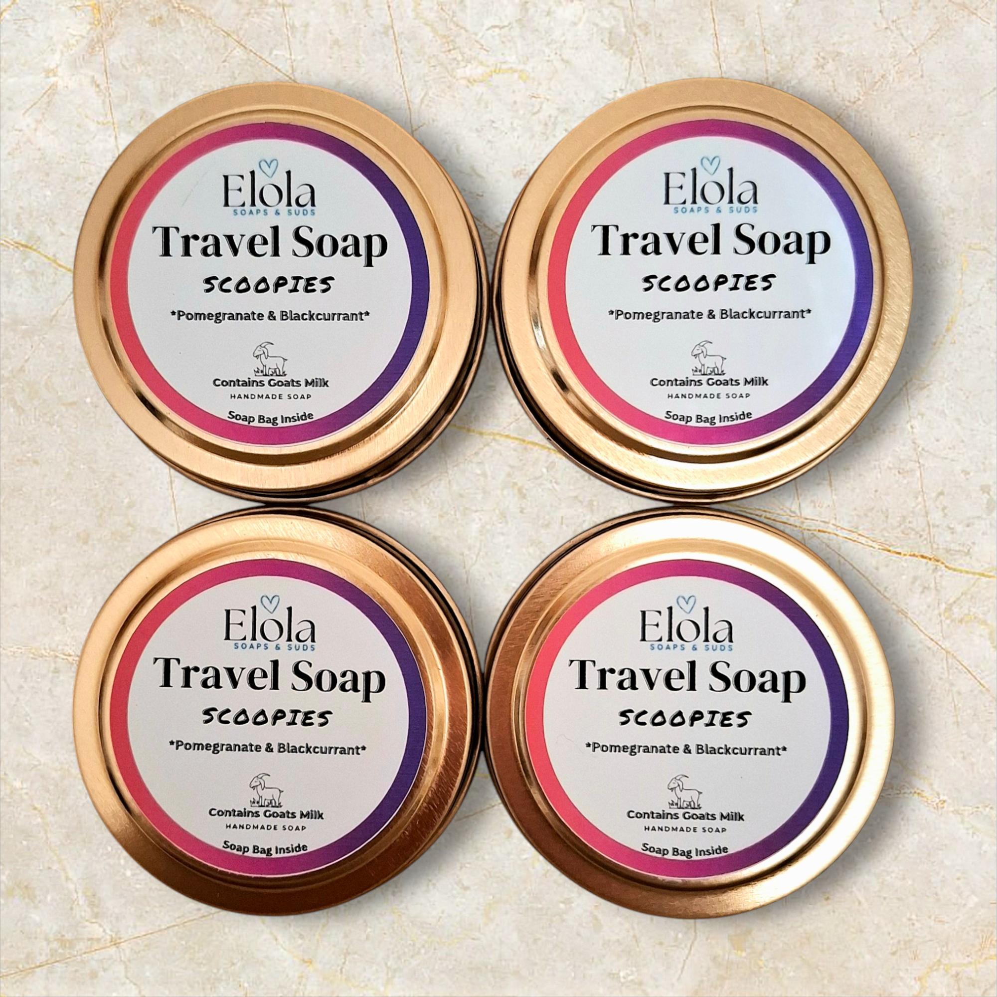 Pomegranate & Blackcurrant Travel Soap