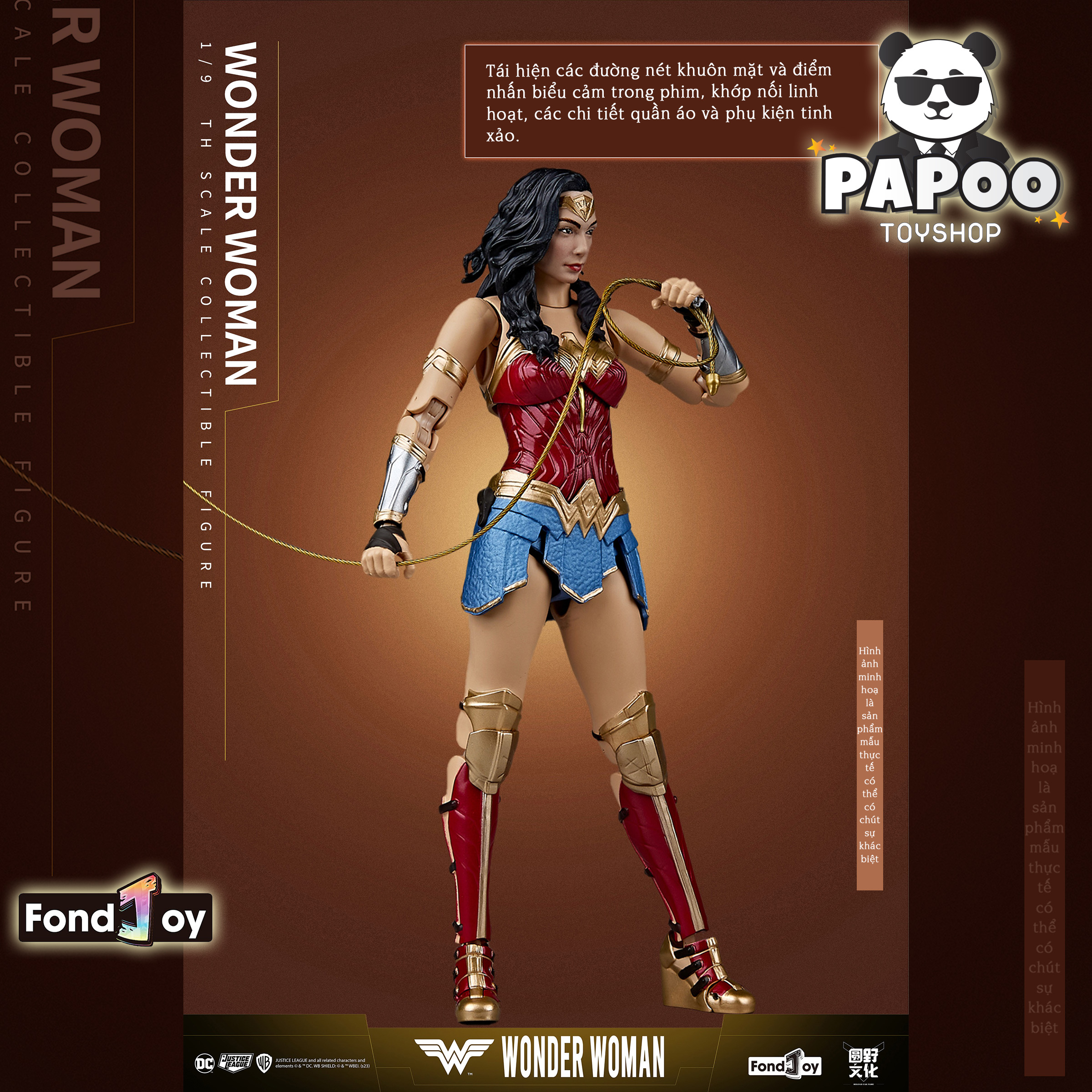 FondJoy DC Wonder Woman action figure 1/9 19.5cm