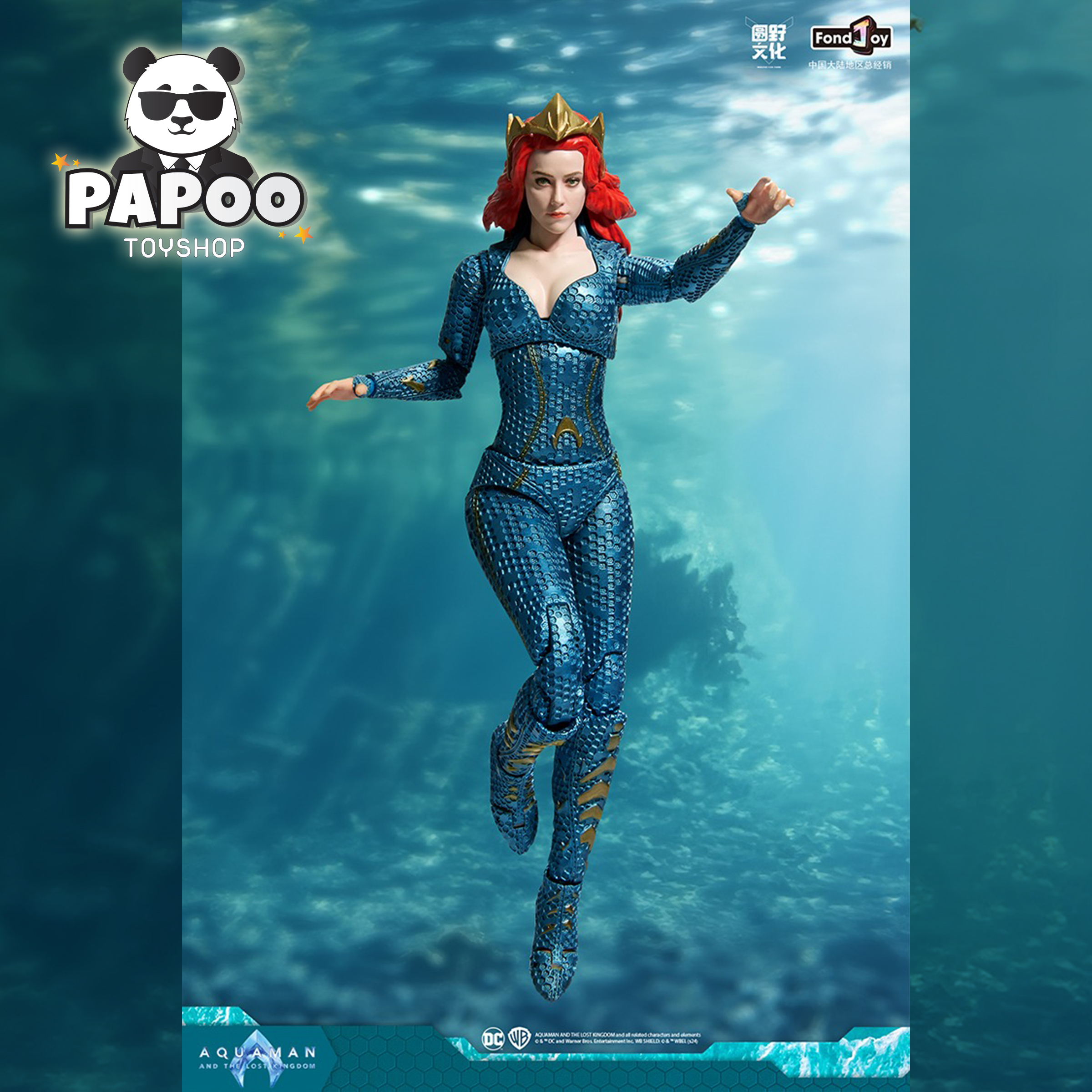 FondJoy DC Aquaman Mera action figure 1/9 19cm