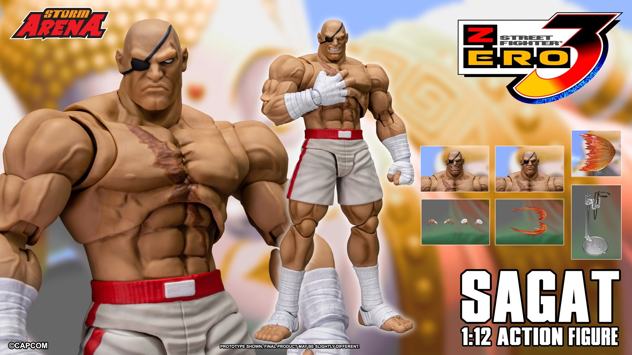 Storm Collectibles Street Fighter Alpha 3 Storm Arena Sagat (Player 2 Ver.) 1/12 Event Exclusive