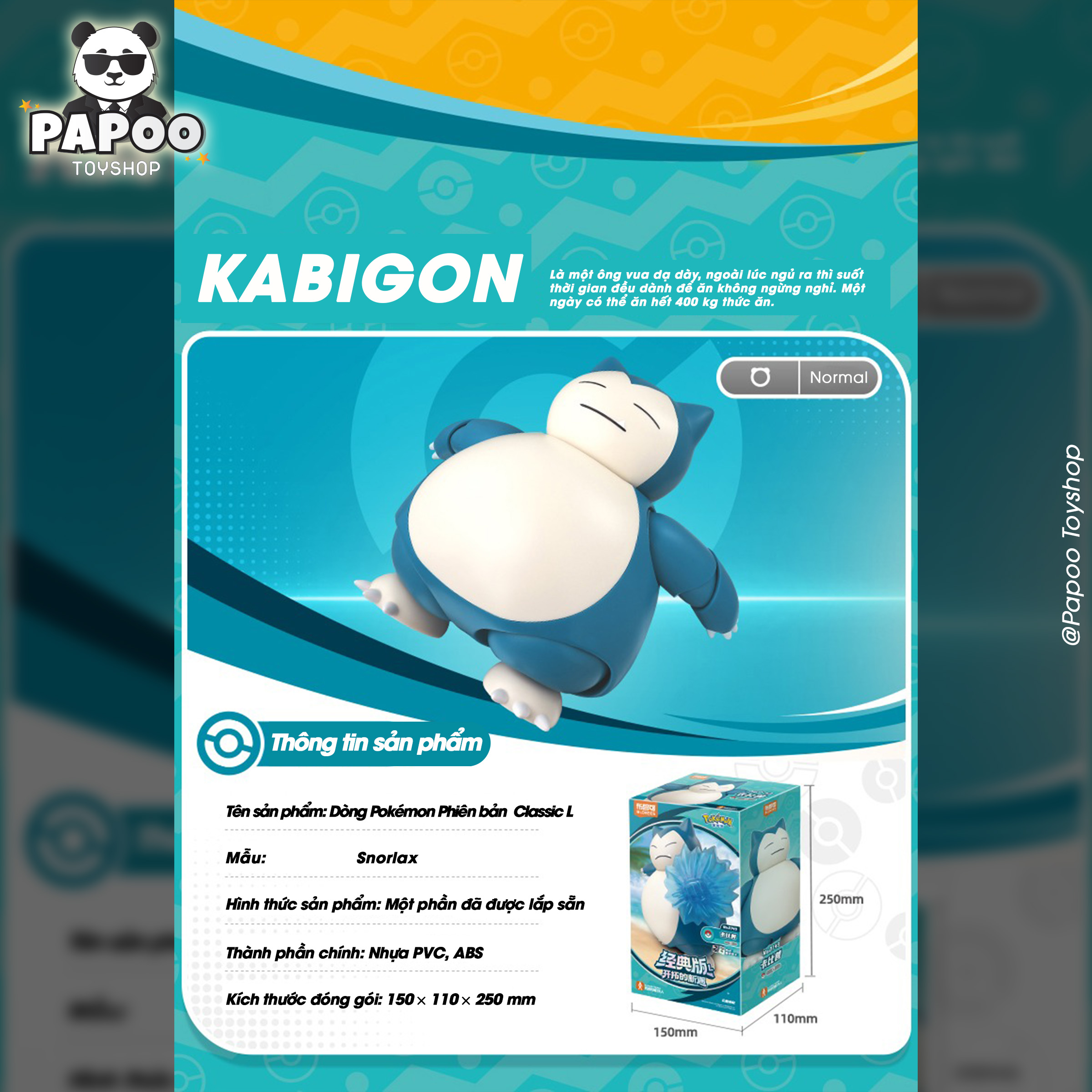 Blokees Pokémon Classic L- Snorlax