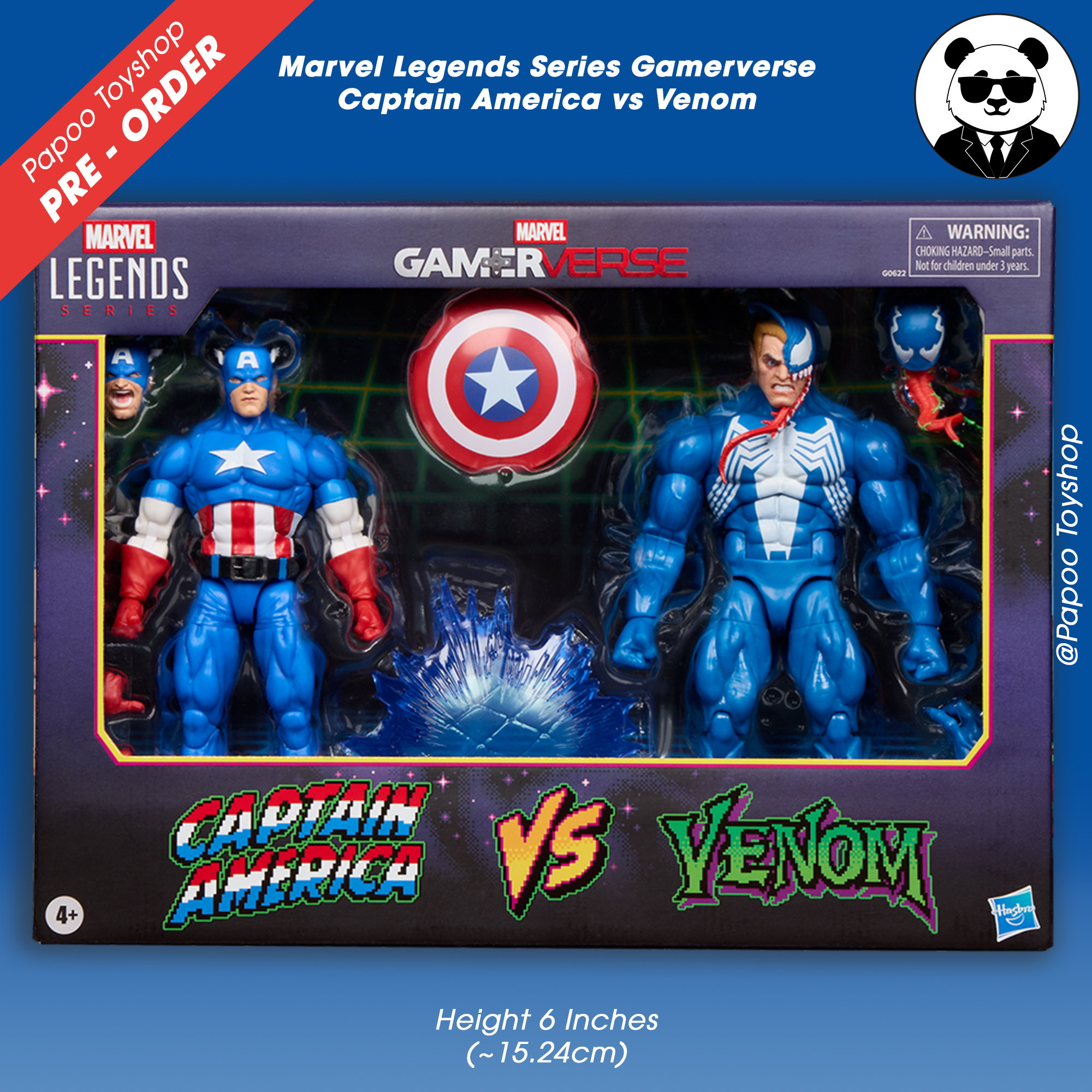 Marvel Legends Series Gamerverse Captain America vs Venom