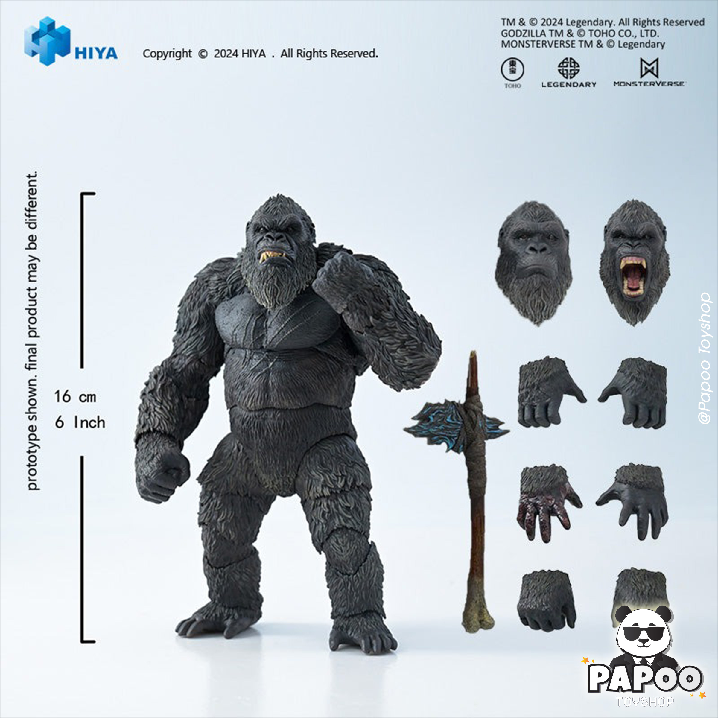 HIYA Exquisite Basic Series None Scale 6 Inch Kong Action figure (Godzilla x Kong: The New Empire)