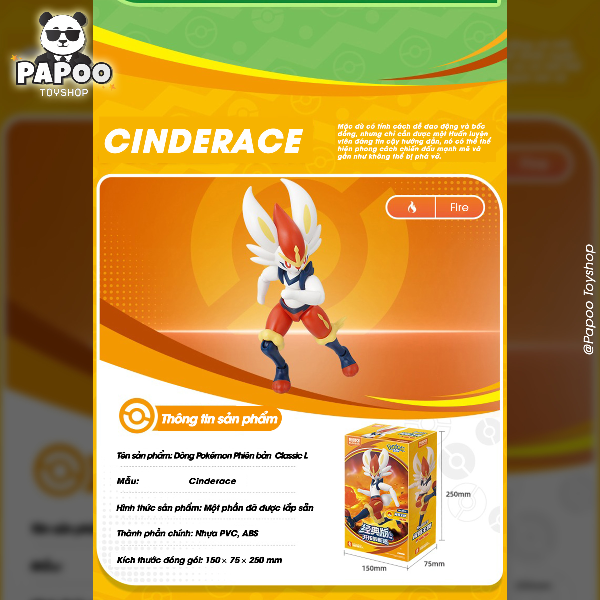 Blokees Pokémon Classic L- Cinderace