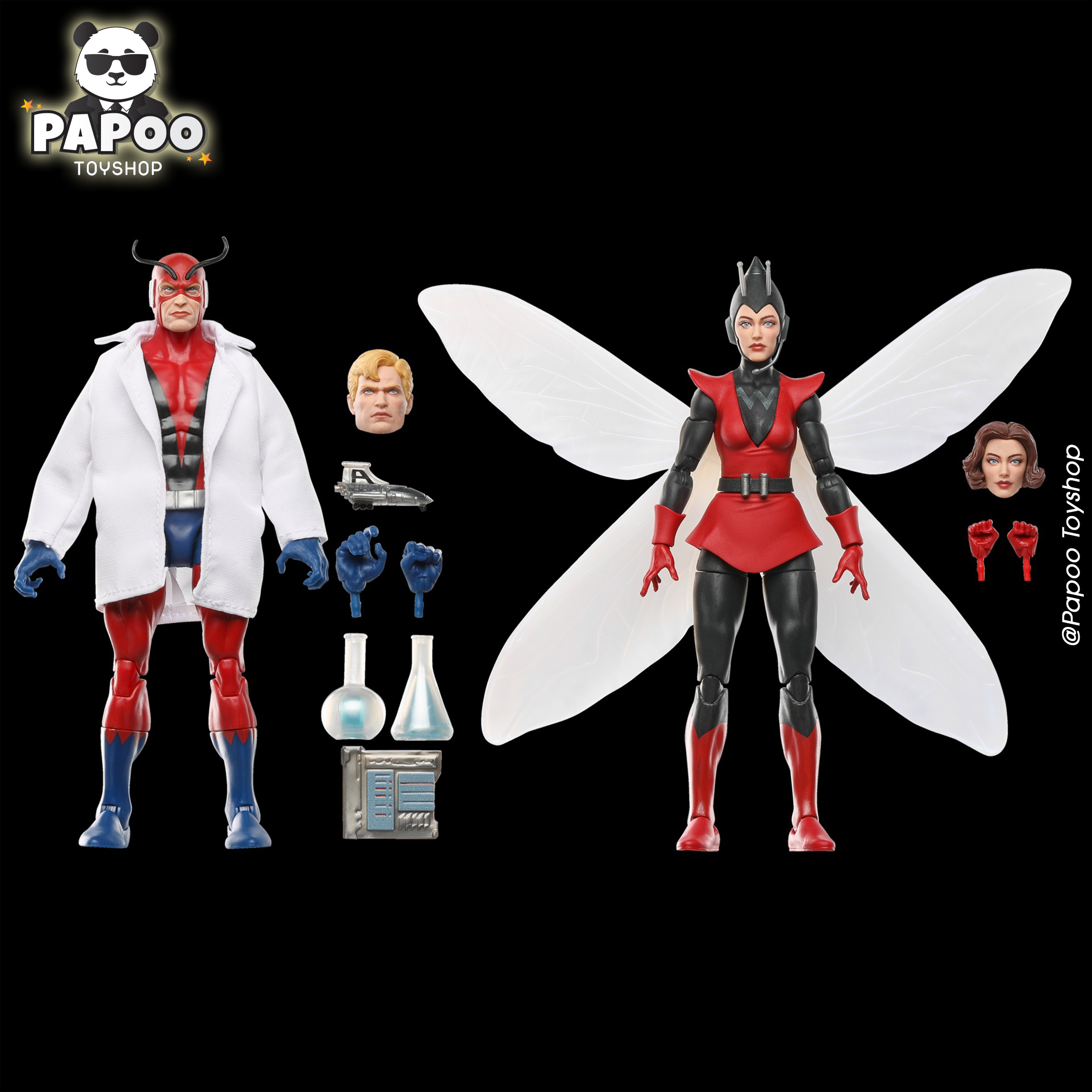 Marvel Legends Series Hank Pym (Giant-Man) & Janet Van Dyne (Wasp) (Reissues)