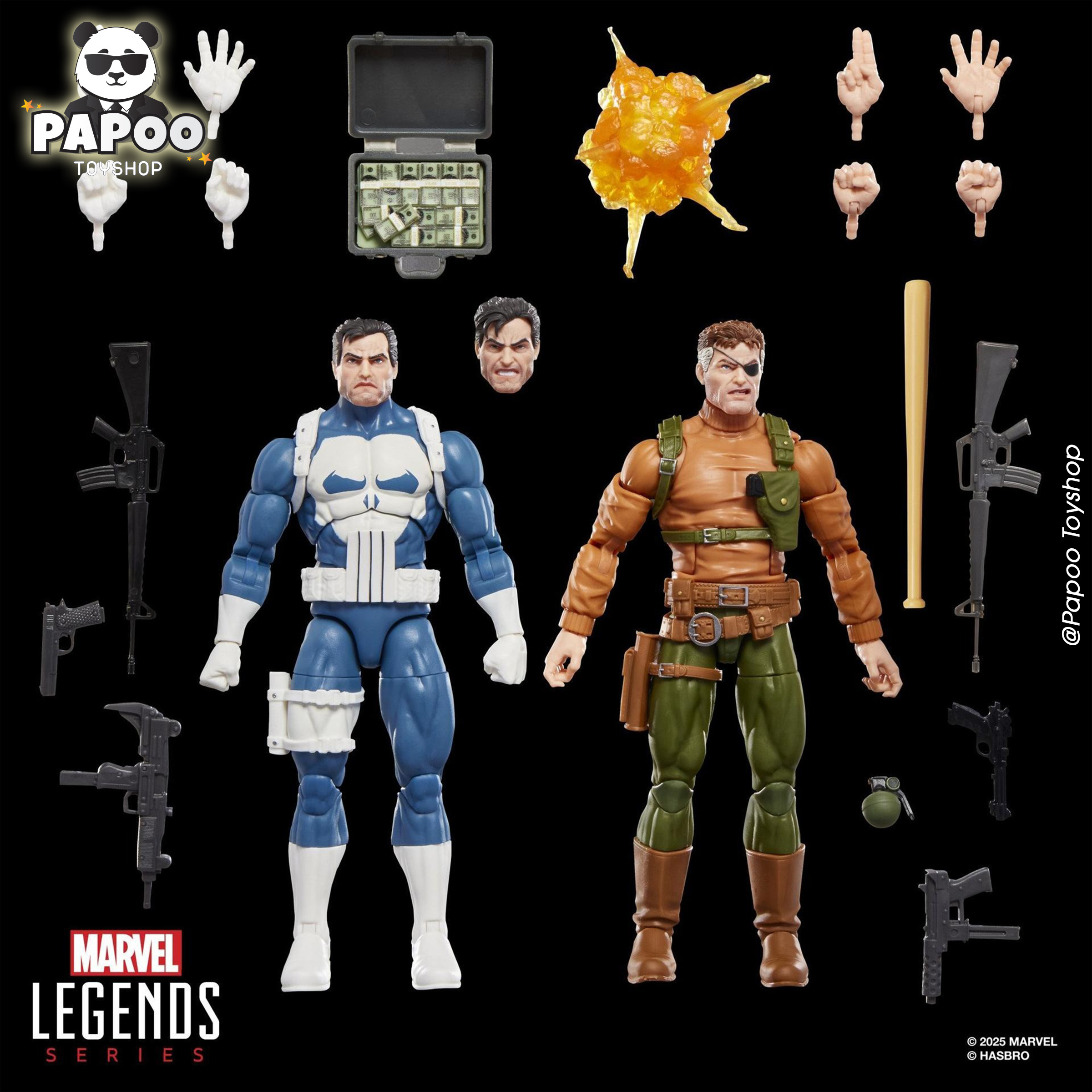 Hasbro Marvel Legends Series Gamerverse Punisher and Nick Fury 2-Pack