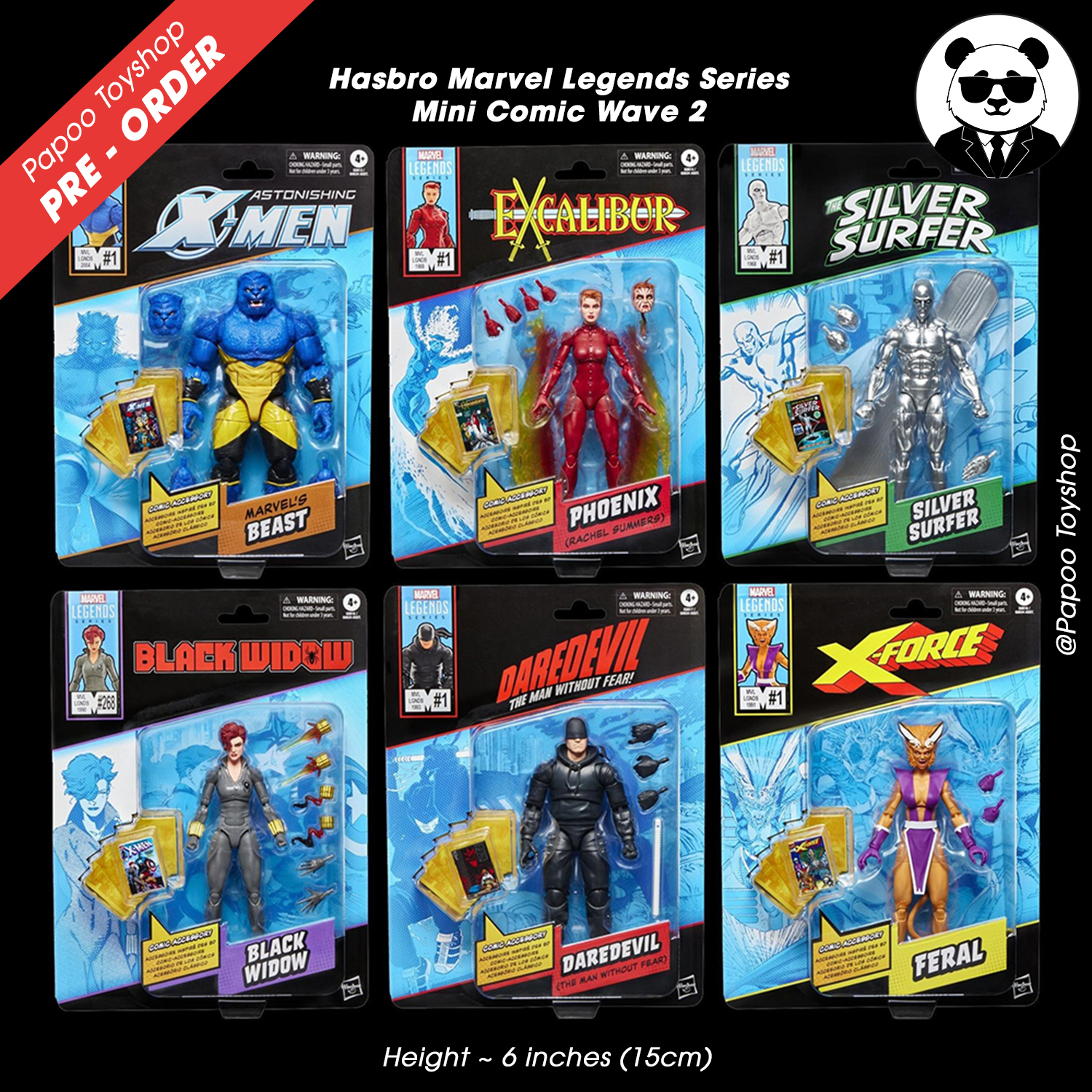 Hasbro Marvel Legends Series Mini Comic Wave 2 full wave 6 figures