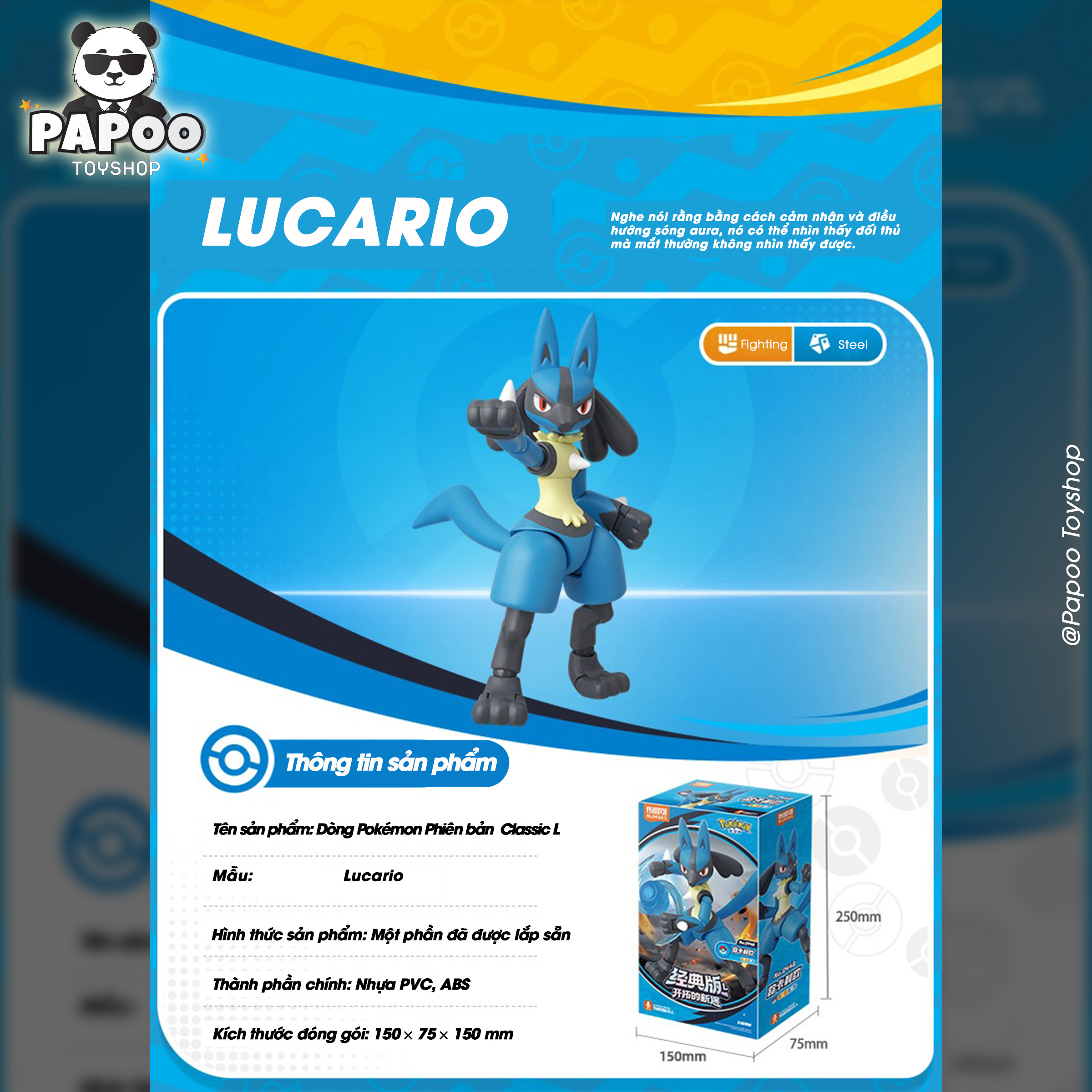 Blokees Pokémon Classic L-Lucario