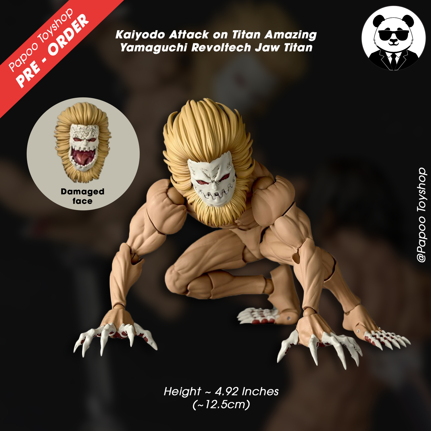 Kaiyodo Attack on Titan Amazing Yamaguchi Revoltech Jaw Titan