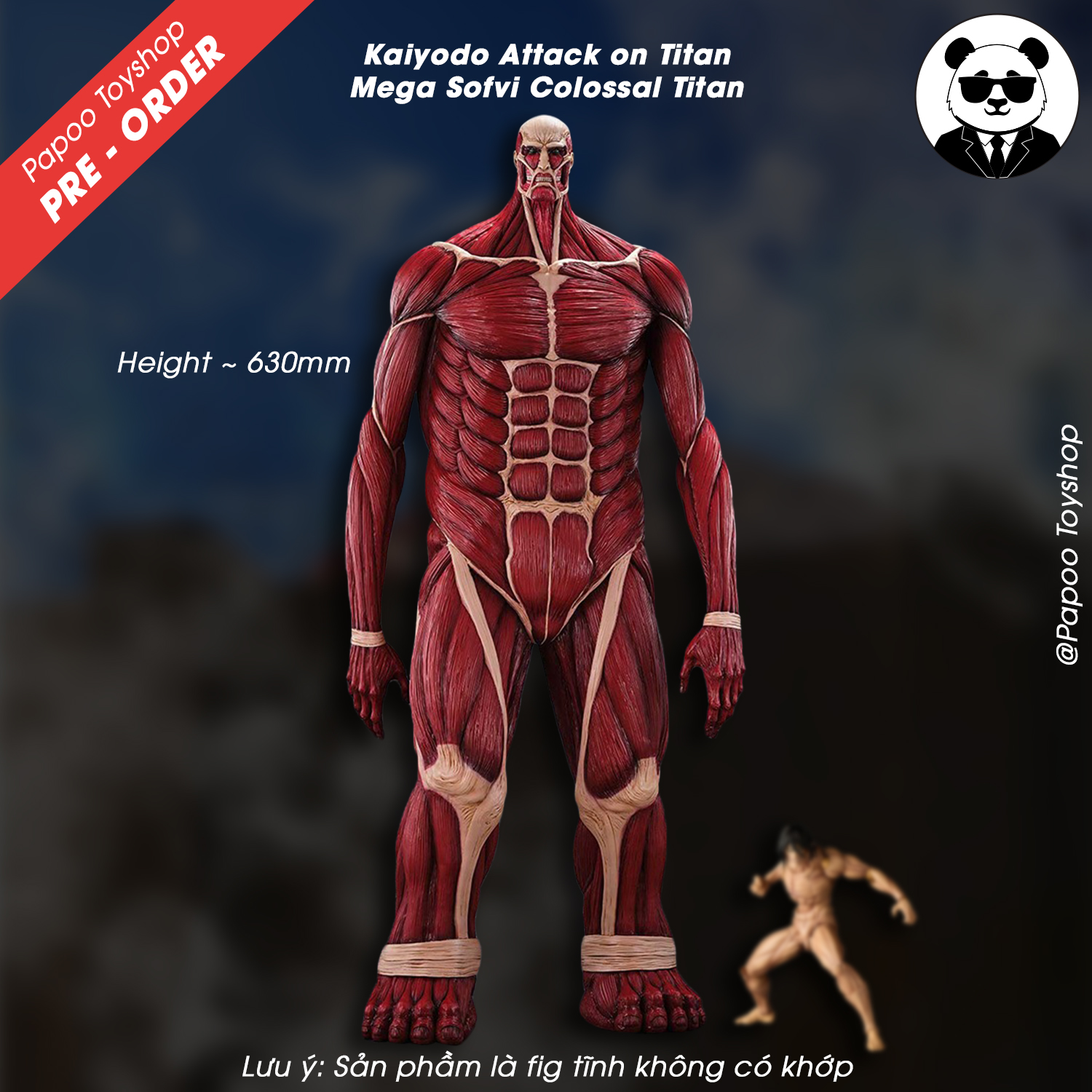 Kaiyodo Attack on Titan Mega Sofvi Colossal Titan