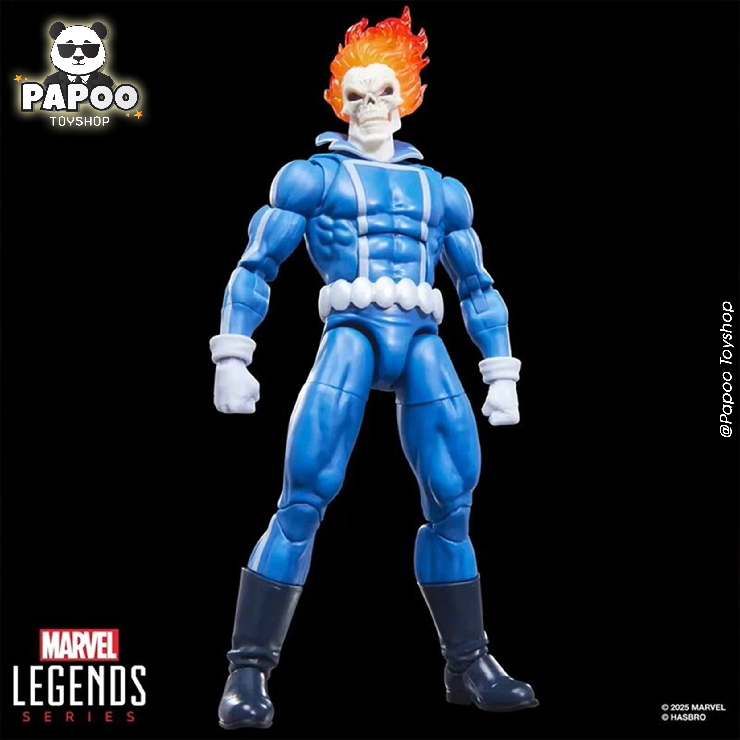 Marvel Legends Series Deluxe Johnny Blaze Ghost Rider with Bike