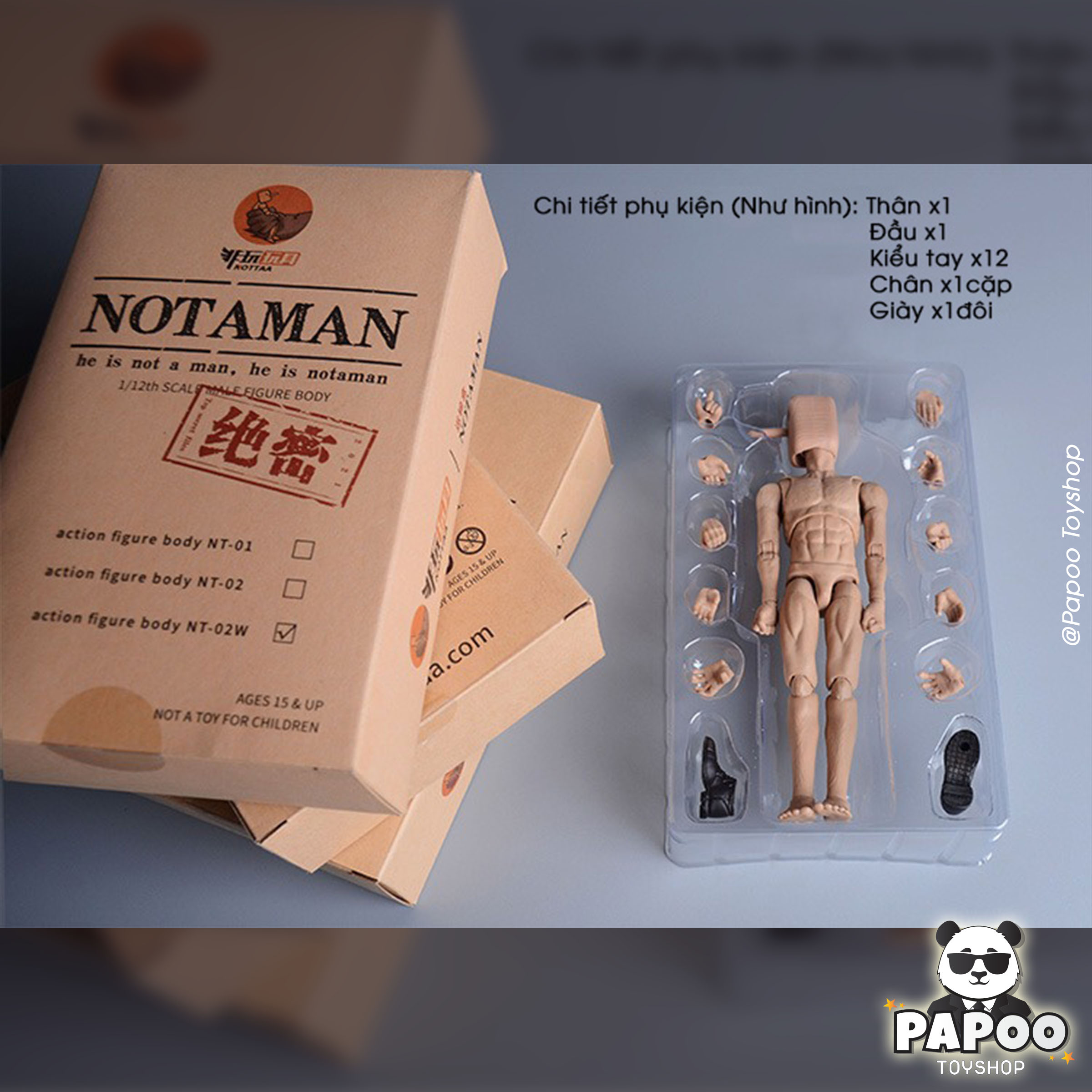Nota Toys Notaman 1/12 male figure body 15 cm