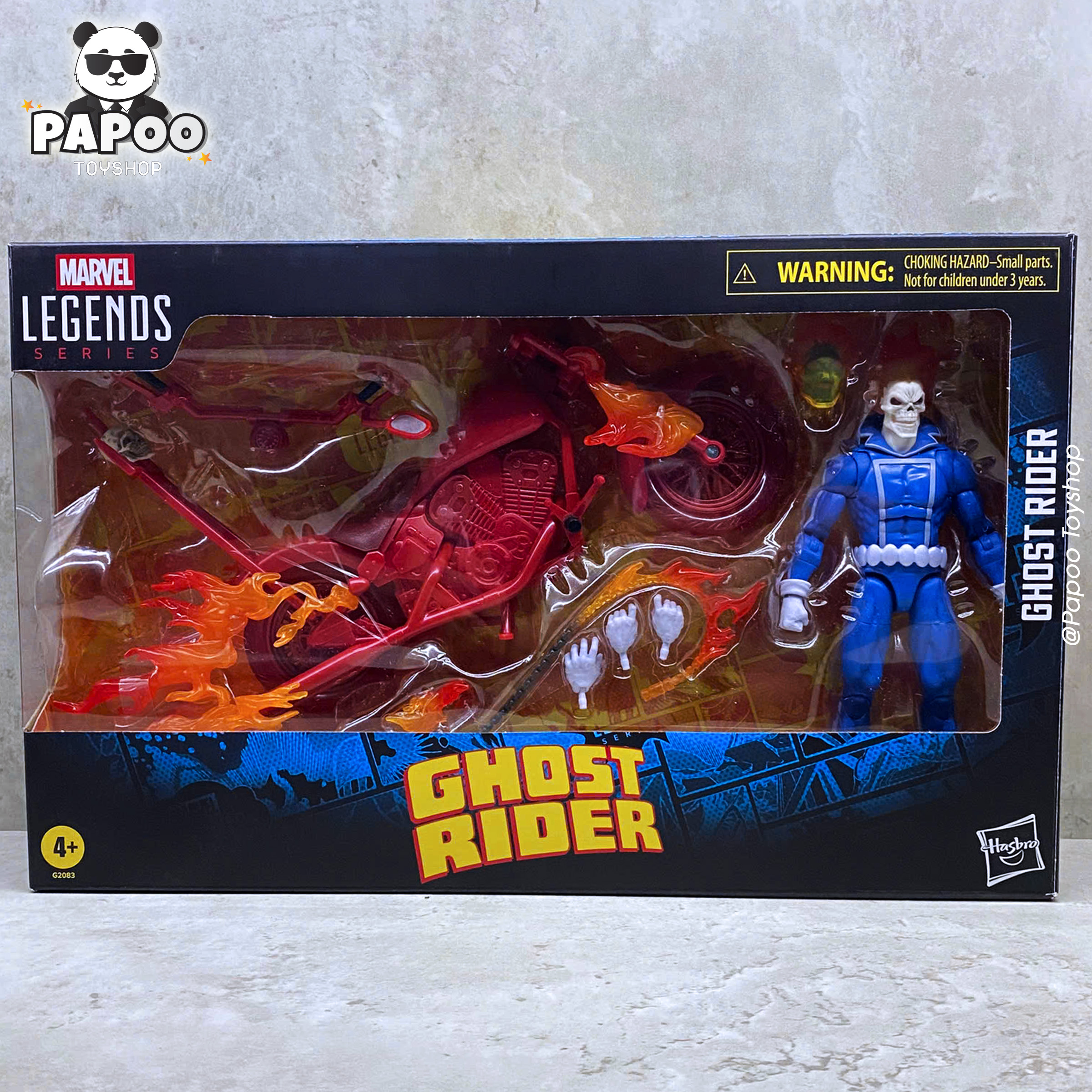 Marvel Legends Series Deluxe Johnny Blaze Ghost Rider with Bike