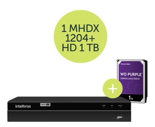 Kit CFTV + 2 Câmeras Intelbras + Instalação