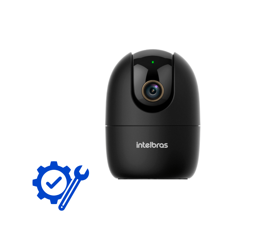 Câmera Inteligente Full HD Visão 360° Im4 C Black Intelbras + Cartão 32GB + Instalação