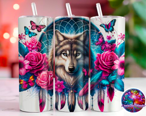 Gourde isotherme loup