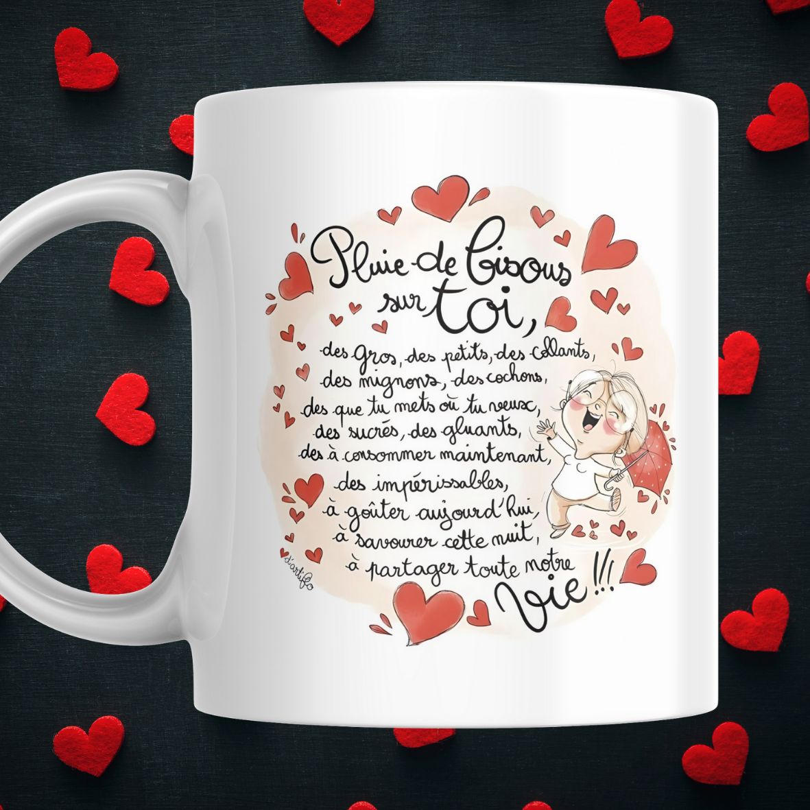 Tasse Pluie de Bisous