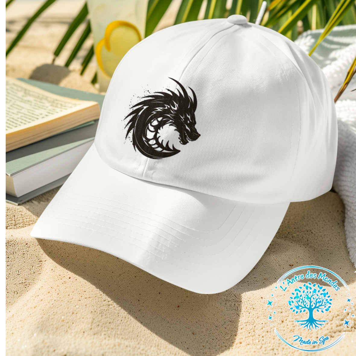 Casquette motif central 1 couleur