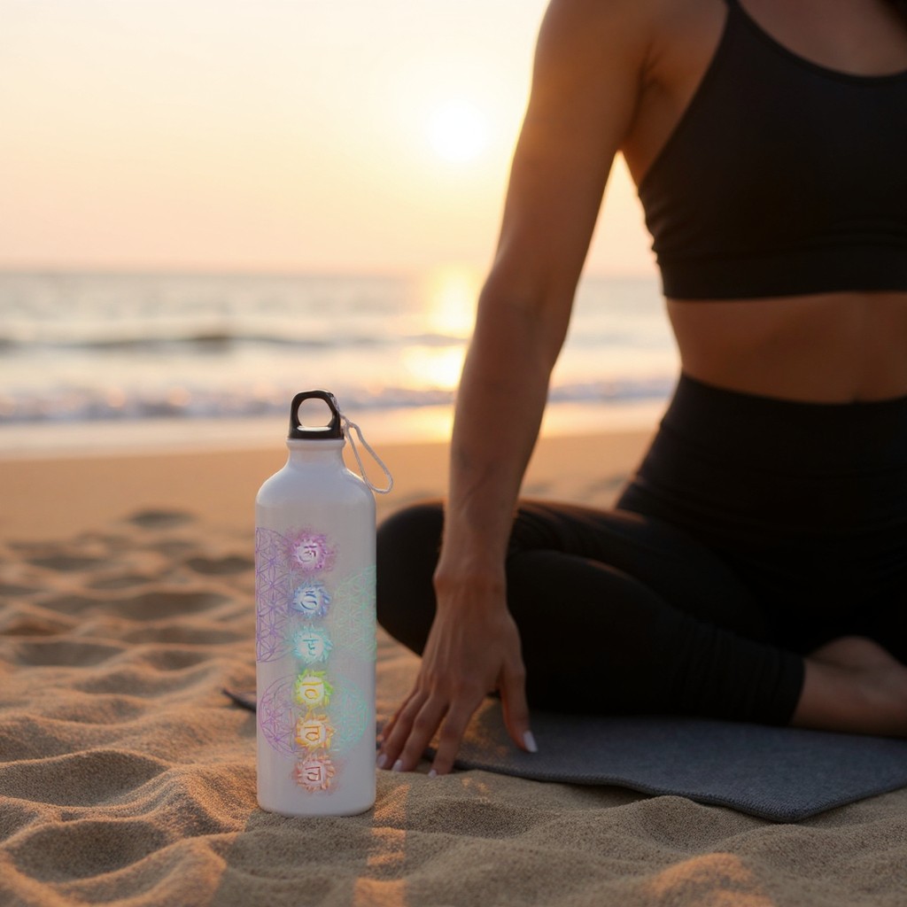 Gourde en acier inoxydable chakra