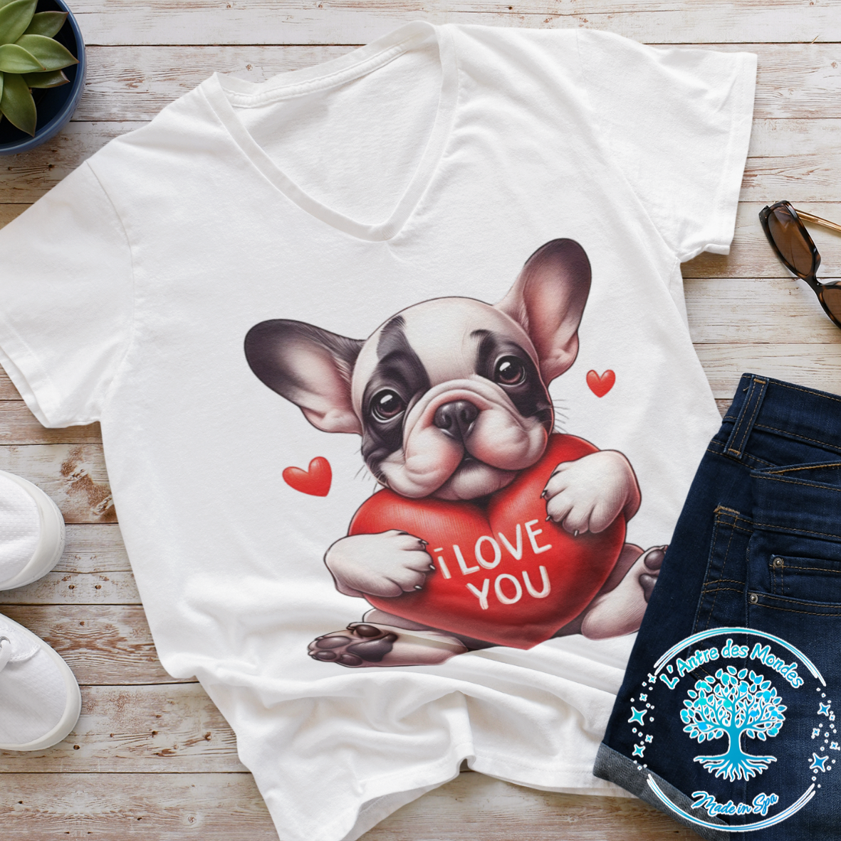 T-shirt avec motif chien