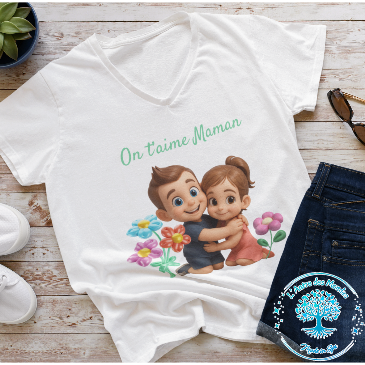 T-shirt 'On t'aime Maman'