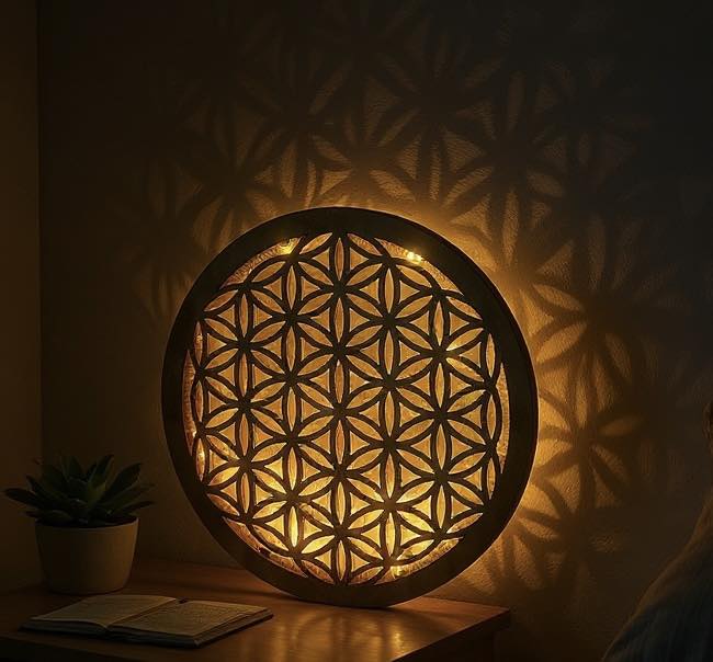 Lampe murale fleur de vie