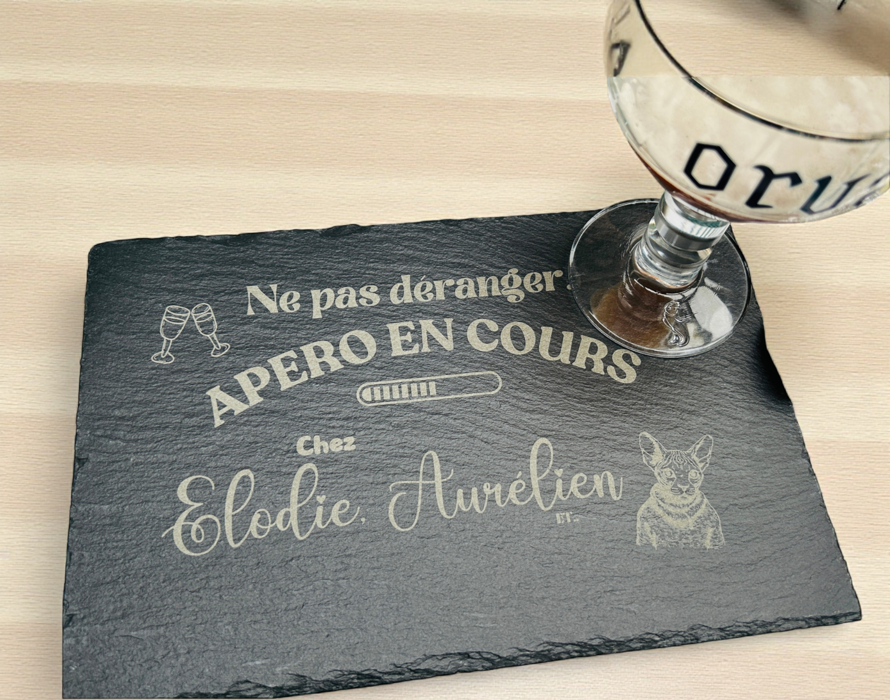 Ardoise personnalisée