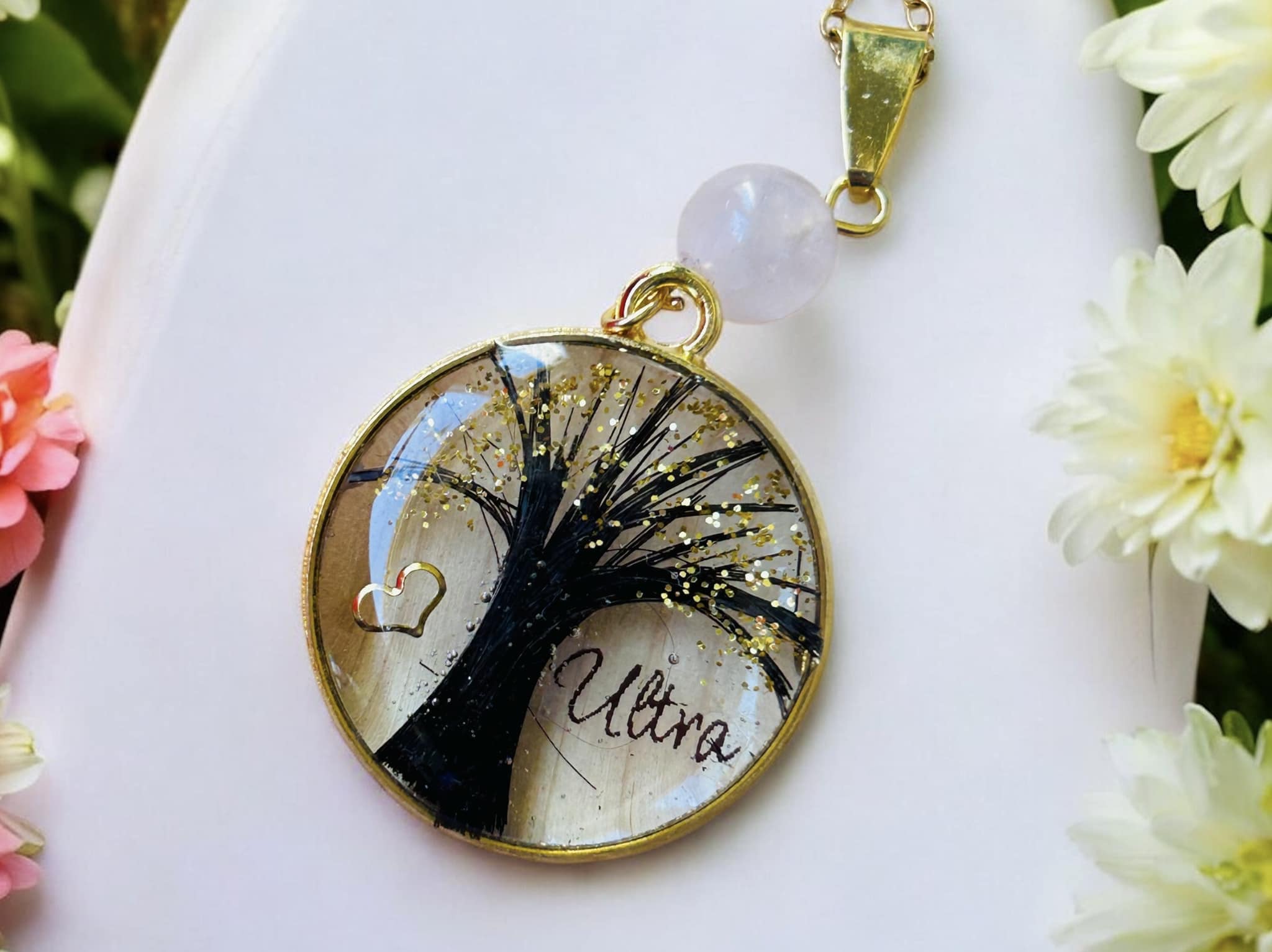 Pendentif Arbre de Vie - poils d'animaux