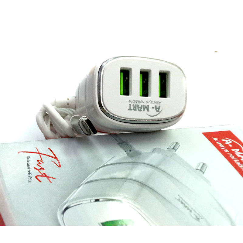 AMart A069 Type-C 3USB Charger