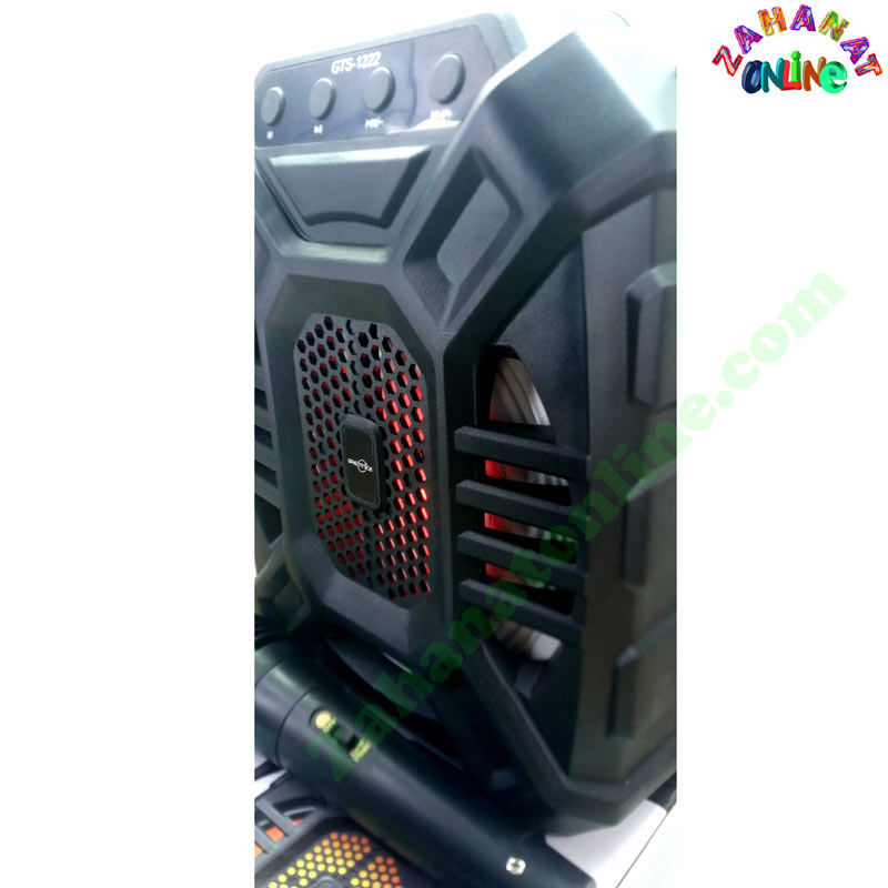 Rechargeable Wireless Bluetooth Speaker with Wired Mic – 6.5" RGB Loudspeaker